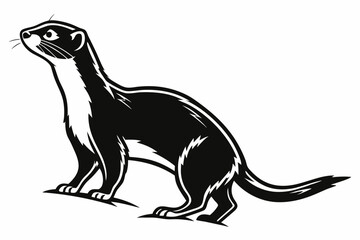 weasel silhoette black vector