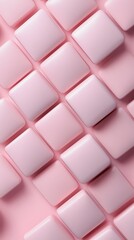 Naklejka premium Grid of Soft Pink Cubes on a Matching Background