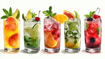 Refreshing summer cocktails beach bar drink photography bright colors