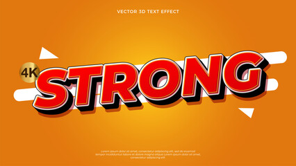 Strong editable 3D text effect template