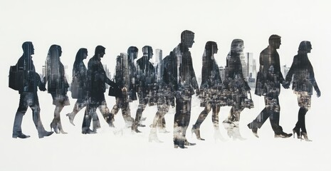 Urban Commuter Silhouettes