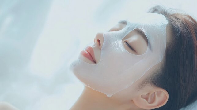 Person Relaxing with a Facial Mask