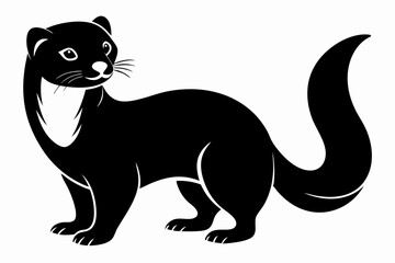 ferret sihouette black vector