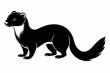 ferret sihouette black vector