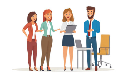 Obraz premium Group of business people on white background