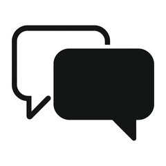 Fototapeta premium Overlapping Speech Bubbles Depict Communication, Dialogue, and Connection in Message Exchange for Modern Interface Designs and User Interaction