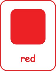 Red Color Flashcard, Colors Flashcards for Kids, Printable Flashcards, Educational Flashcards, Homeschool, Kindergarten & Pre-School Activity, Learning resources