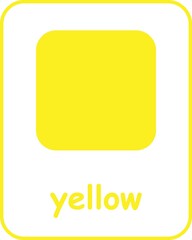 Yellow Color Flashcard, Colors Flashcards for Kids, Printable Flashcards, Educational Flashcards, Homeschool, Kindergarten & Pre-School Activity, Learning resources