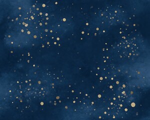 Dark navy blue background with golden glitter