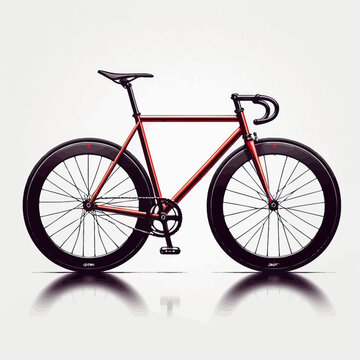 a cool red fixie bike 700c