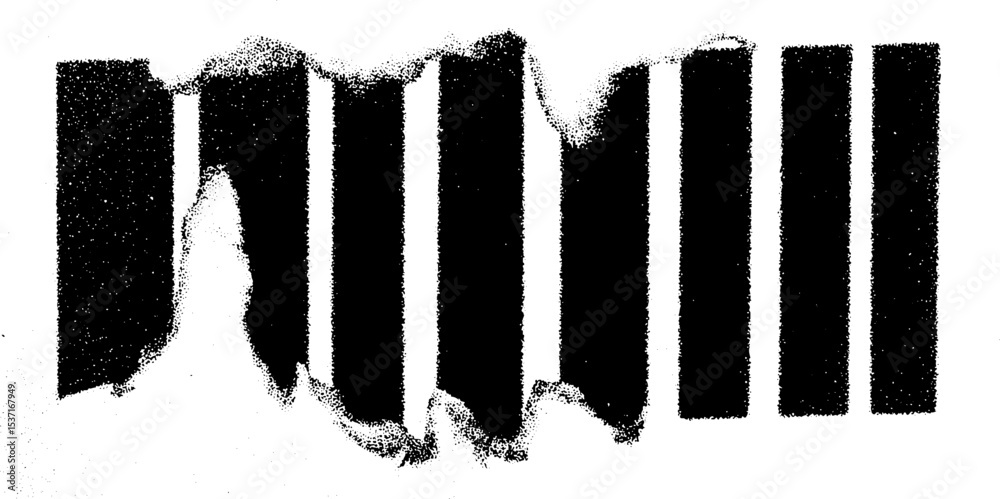 Poster high contrast black and white abstract barcode pattern for modern design
