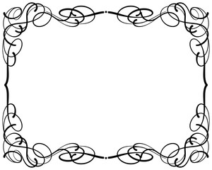 decorative frame with floral ornament