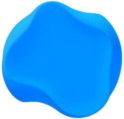 3d 블루 비정형 도형3d Blue Unbalanced Shape