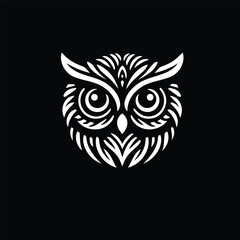 Fototapeta premium owl eye logo, editable vector image