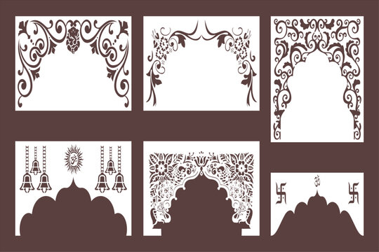 Mandir Arch design vector
