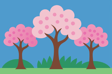 tree with flowers and hearts