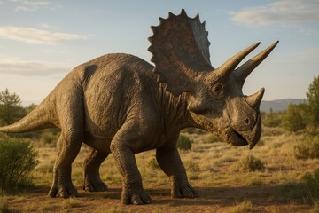 Fototapeta premium Majestic dinosaur in natural habitat.
