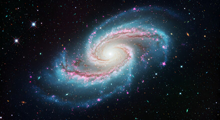 A Spectacular Spiral Galaxy Swirling Through the Expansive Cosmic Void