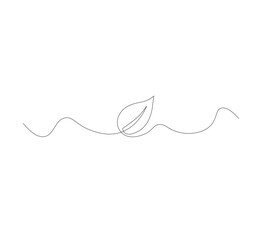Obraz premium continuous line art sprouting shoots,white background,Plant leaf seed growing soil seedling agriculture concept design,vector illustrator