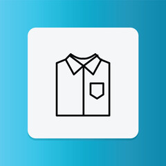 The shirt icon symbolizes formalwear or garments that may require ironing after washing.