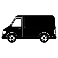 Delivery van silhouette icon