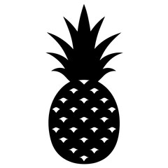 Obraz premium Pineapple silhouette with crown detail