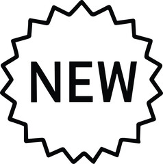 Fototapeta premium New label icon vector black silhouette print design