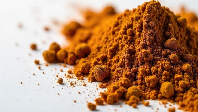 Close-up of a brown powder, highlighting its texture and fine grain A stark, clinical image representing the raw, unadulterated nature of the substance , harmful, methamphetamine