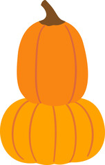 Hand drawn Autumn harvest pumpkin vector .
Two-layer pumpkin flat vector design.
Farm fresh pumpkin.
Transparent background. SVG file.