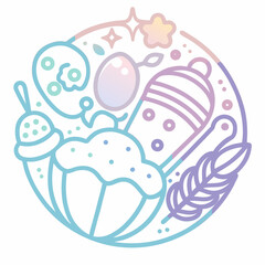 Fototapeta premium colourful items logo