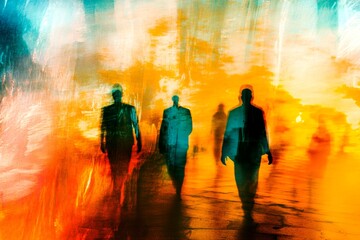 Unexplained illness. Perception problem. Hallucination - due to migraine aura: abstract image of health condition. Brain fog. Metaphorical migraine aura physical senses, of a mental illusion.