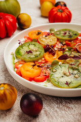 fresh ripe multi-colored tomatoes top quality