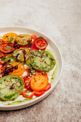 fresh ripe multi-colored tomatoes top quality