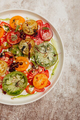 fresh ripe multi-colored tomatoes top quality