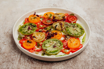 fresh ripe multi-colored tomatoes top quality