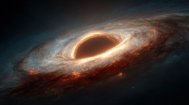 Artistic Depiction of a Black Hole with Accretion Disk