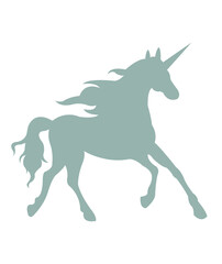 Unicorn clip art design on plain white transparent isolated background for card, shirt, hoodie, sweatshirt, apparel, card, tag, mug, icon, poster or badge