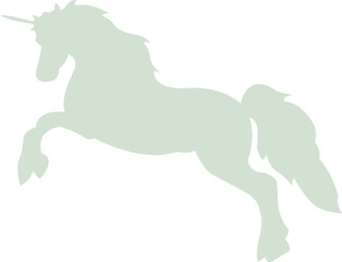 Unicorn clip art design on plain white transparent isolated background for card, shirt, hoodie, sweatshirt, apparel, card, tag, mug, icon, poster or badge