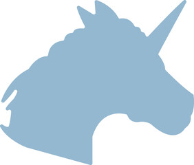 Unicorn clip art design on plain white transparent isolated background for card, shirt, hoodie, sweatshirt, apparel, card, tag, mug, icon, poster or badge