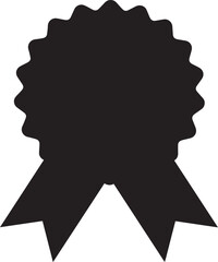 Certificate Seal Silhouette in Black | Classic Stamp Badge Illustration Vector Format