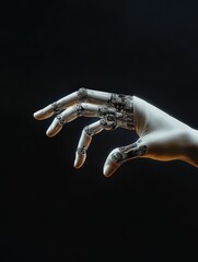 A human hand and a robotic hand touch fingertips, symbolizing the growing collaboration between humans and artificial intelligence