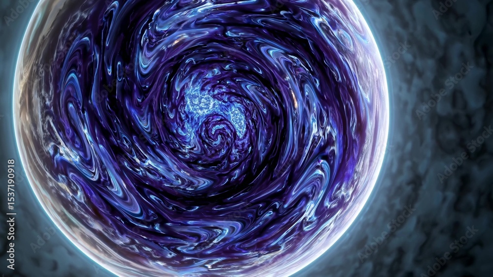 Wall mural purple and blue nebula clouds are swirling together, creating a mesmerizing space scene with a brigh