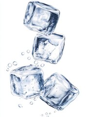 PNG Four ice cubes floating floating ice cubes accessories.