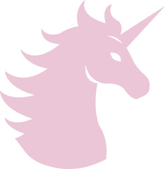 Unicorn clip art design on plain white transparent isolated background for card, shirt, hoodie, sweatshirt, apparel, card, tag, mug, icon, poster or badge
