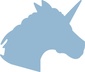 Unicorn clip art design on plain white transparent isolated background for card, shirt, hoodie, sweatshirt, apparel, card, tag, mug, icon, poster or badge