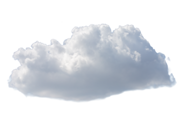 Clouds isolated on white background.