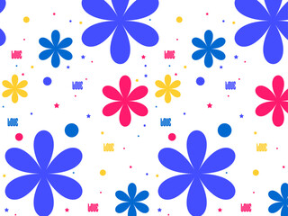 Abstract colorful floral flower seamless background pattern