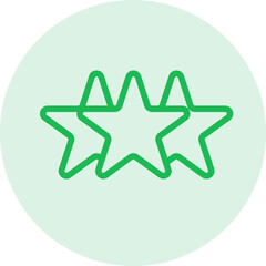 abstract 3 star flat icon design