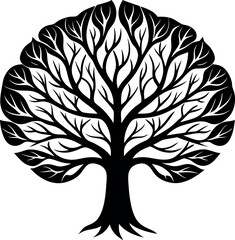 vector tree silhouette 