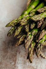 authentic fresh summer greenery on beige background